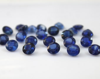 6MM Kyanite Round Faceted Gemstone, Natural Kyanite Cut for Jewelry Making