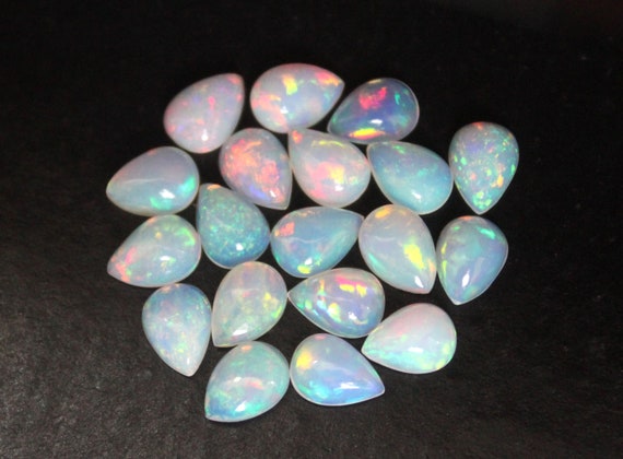 Buy 3x5mm Ethiopian Opal Pear Cabochon Gemstone- Natural Loose