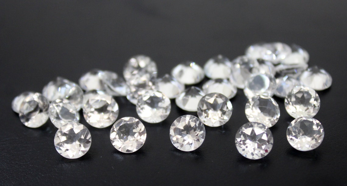 11MM White Topaz Round Gemstone Natural White Topaz Round Etsy