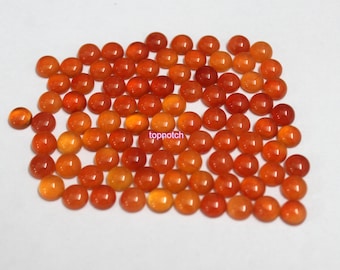 100 Pieces Carnelian Round Cabochon AAA Quality Loose Gemstone Natural Gemstone