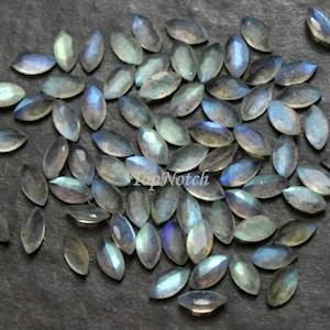 6x12MM Natural Labradorite Marquise Faceted Cut Gemstone, Calibrated Labradorite Semi Precious Stone for Jewelry