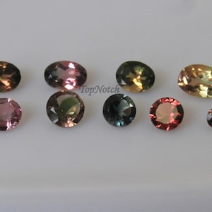 Watermelon Tourmaline Faceted Gemstone, 2.70 CT Natural Bicolor Tourmaline, 8 Pieces Lot Mix Shape & Size