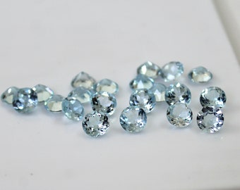6MM Natural Sky Blue Topaz Round Faceted Loose Gem