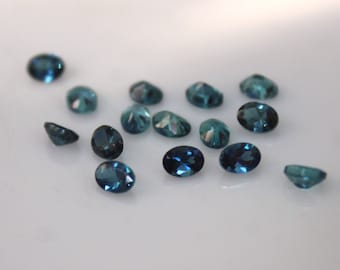 Teal Blue Tourmaline Gemstone: 2.79 CT Oval Cut, 3x4MM (5 Piece Lot)