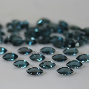 Natural London Blue Topaz Gemstone: Marquise Cut, 5x10MM