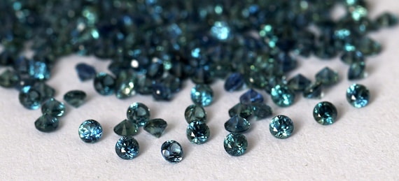 2 MM Natural Teal Sapphire: Round Brilliant Cut Gemstone