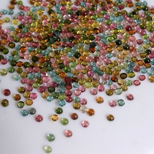 Natural Multi Tourmaline Round Cabochon AAA Quality - 100 Pieces Lot For Sale Super Top Quality