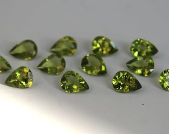 3 x 5 MM AAA天然ペリドットペア：ファセットカットルース