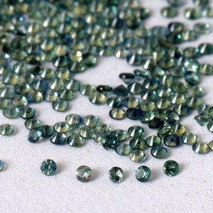 1.50 MM Natural Teal Sapphire Round Brilliant Cut Gemstone,  Teal Sapphire Gems for Jewelry- Top Quality Gemstone