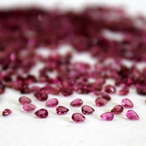 4x6MM Pink Tourmaline Pear Cut Gemstone - Natural Pink Tourmaline Pear Faceted Gems- Loose Rubelite Tourmaline