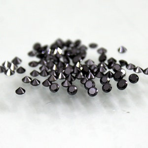 1,5 MM schwarz Diamant Runde lose brillante geschnitten Edelstein - natürliche schwarze Diamant