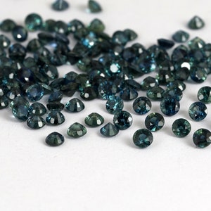 3.20 mm Teal Sapphire Biclour Round Cut , Teal Sapphire Gemstone for Jewelry