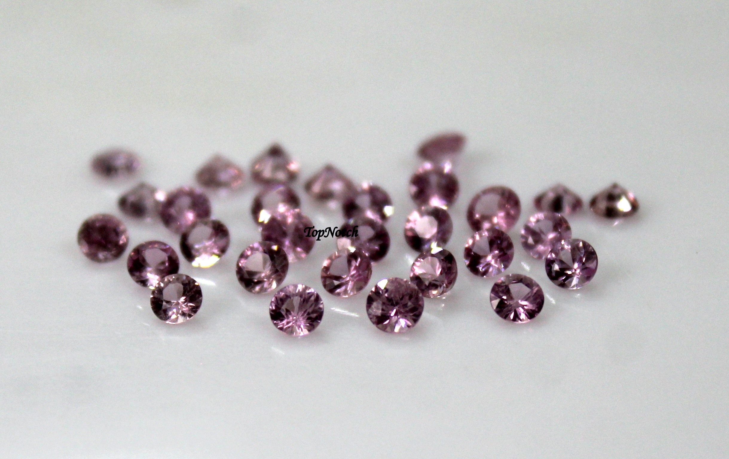 2.5MM Zaffiro rosa naturale Zaffiro rosa rotondo brillante taglio gemma gioielli