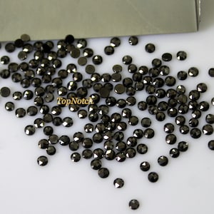 2.5MM Black Diamond Round Loose Rosecut Gemstone- Natural Black Diamond