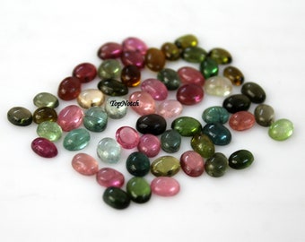 AAA 3x5mm Toermalijn Oval Cabochon Edelsteen, Gekalibreerde Toermalijn