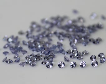 2mm Natural Tanzanite Gemstone: Round Faceted Loose Gems