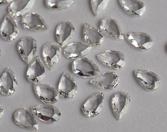 2X3MM Lab Grown Diamond: Pear Rose Cut CVD, EF VS1-VS2 Clarity