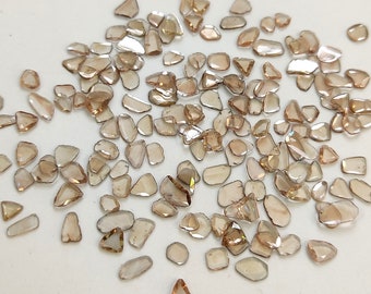 Natural Brown Diamond Slices: Loose Freeform Gemstones