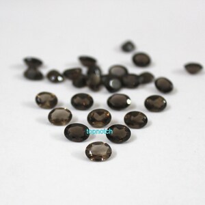 Faceted Oval Smoky Quartz: Natural AAA Quality Gemstones (4x6mm to 10x12mm)