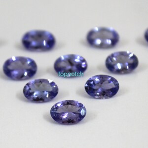 Natural Tanzanite Oval Faceted Cut 100% Top AAA Quality 10 Piece Lot For Super Sale