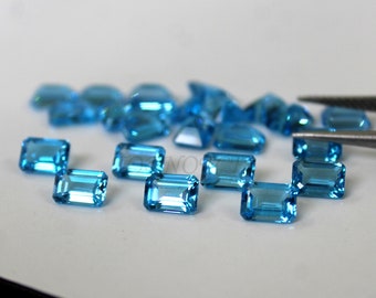 10 x 14 MM 天然スイスブルートパーズ オクタゴンカット ルースジェム