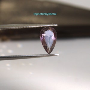 Purple Tourmaline Pear: Faceted Gemstone, 1.58ct (6x10.2x4mm)