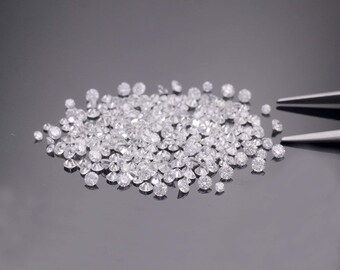 Lot Of 50 Natural Round Loose Diamonds, 0.70-0.80mm, G-H Color, I1-I3 Clarity (0.10 TCW)