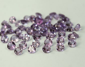 7MM Pink Amethyst Gemstone: Round Faceted Loose Gem