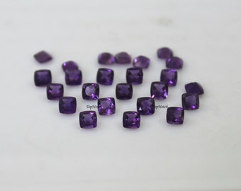 アメジストAAA 動画】宝石質アメジストAAA ルース スクエアファセットカット6