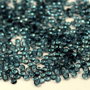 Natural London Blue Topaz AAA Round Cabochon Loose Gemstones - 10 Piece