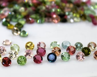 VVSI 4MM Turmalin Runde geschnitten Edelsteine, natürliche Turmalin facettierten lose Edelstein