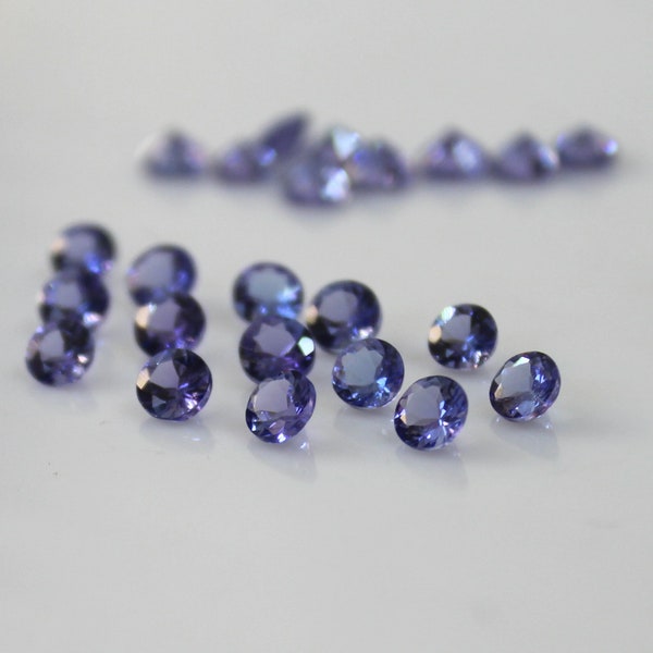 3mm Natural Tanzanite Round Faceted Gemstone- Top Quality Loose Tanzanite Gems