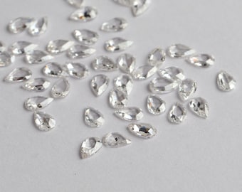 3x5MM Lab Grown Diamond: Pear Rose Cut CVD, EF VS1-VS2 Clarity