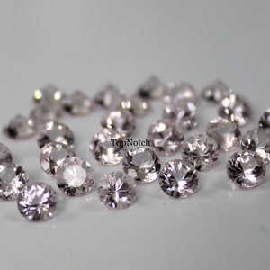 6mm Morganite Round Cut Gemstone - AAA Natural Pink Morganite Faceted Gems for Sale