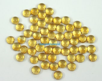 8MM Natural Citirne Round Cabochon Loose Gemstone
