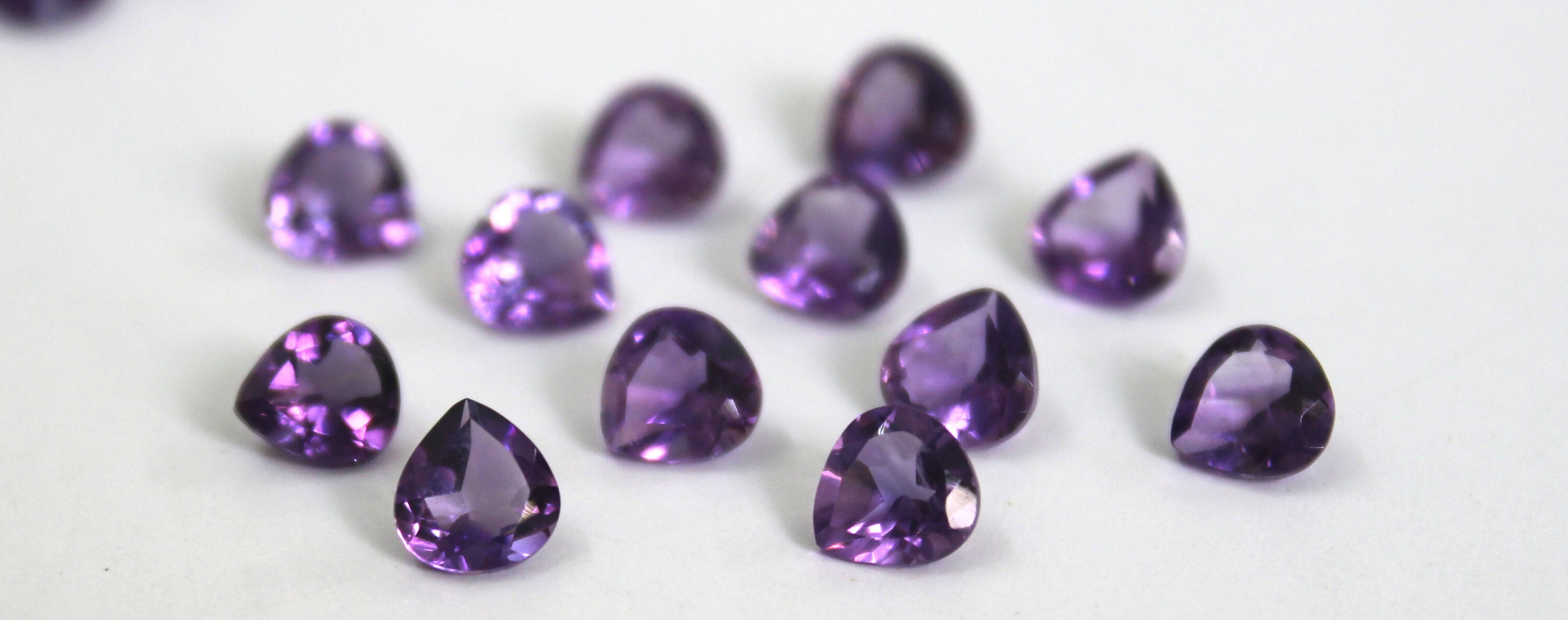 6 MM 天然アメジスト ハートカット 宝石 校正済みアメジスト - Etsy 日本