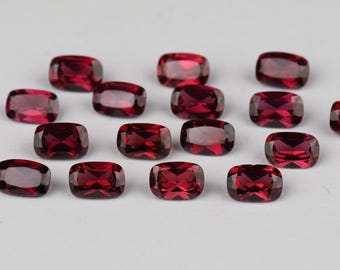 Natürliche 4 x 6 MM Rhodolith Granat Oktagon / Kissen facettierte lose Edelsteine, kalibrierter Rhodolith Edelstein