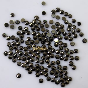 3MM Black Diamond Round Loose Rosecut Gemstone- Natural Black Diamond