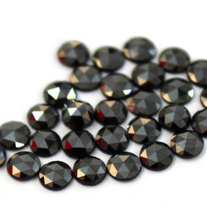 Natural Black Diamond Round Rose Cut 100% Top AAA Quality 10 Piece Lot For Super Sale