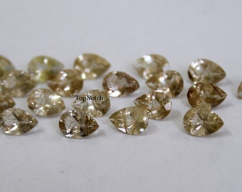 7 x 10 MM 天然ゴールデンルチルクォーツペアファセット宝石 - Etsy 日本