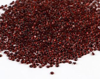 1.5MM Garnet Round Faceted Gemstone, Natural Red Garnet
