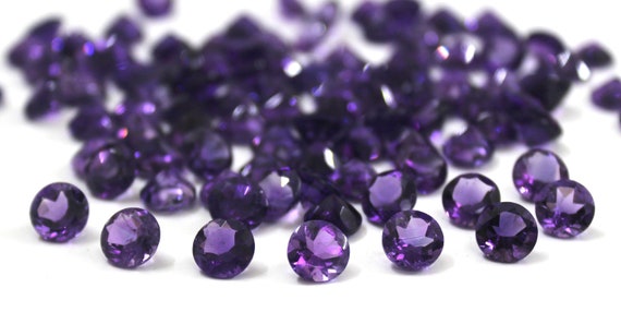 Details about   Natural Top Quality Amethyst Faceted Round Cut 7MM High Quality Loose Gemstone 