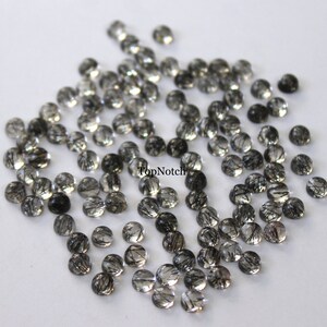 6mm Black Rutile Quartz Round Cabochon - Natural Rutile Quartz Loose Cabochon Gemstone - Origin Sri lanka