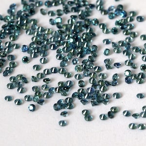 1.30 MM Natural Teal Sapphire Round Brilliant Cut Gemstone,  Teal Sapphire Gems for Jewelry- Top Quality Gemstone