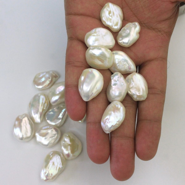 Large Baroque Pearls, Natural White Pearls, Irregular Shape Pearl Beads for Jewelry, 20-25MM Size Pearls, Single Piece