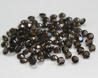 AAA 10 mm Natürliche Rauchquarz Runde Facettierte Steine - 10 Stück