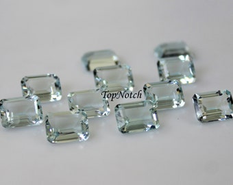 5x7MM Aquamarine Octagon Faceted Loose Gemstone- Natural Aquamarine for Jewelry