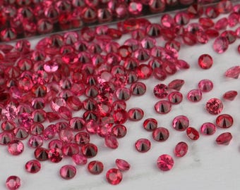 1.50 MM Natürlicher Roter Spinell Edelstein - Spinell Rund facettiert Schliff Lose für Schmuck