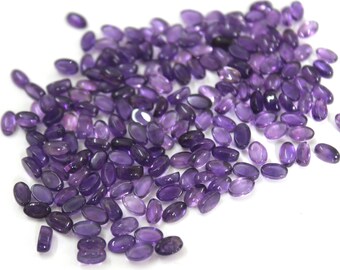 10x12MM AAA Natural Amethyst Oval Cabochon: Loose Gemstone