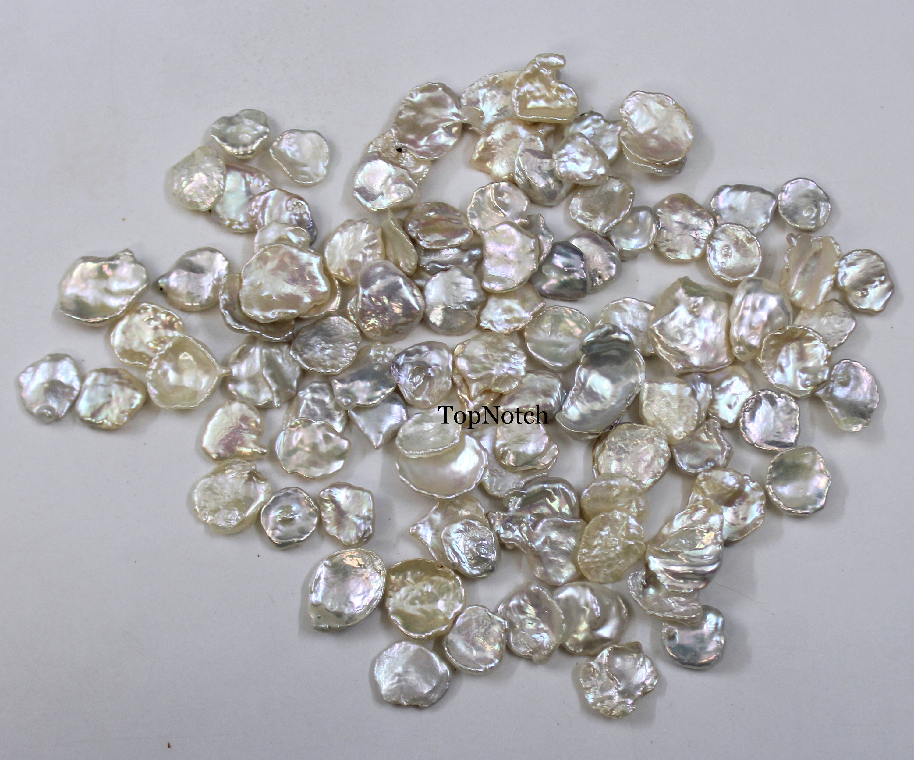 Keshi Pearls: Natural White Cornflake Pearl Beads (9-15 MM)